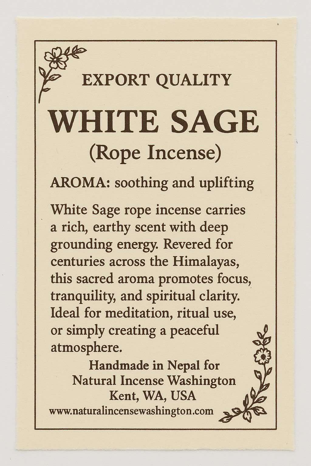 Rope Incense - WHITE SAGE - Image 4