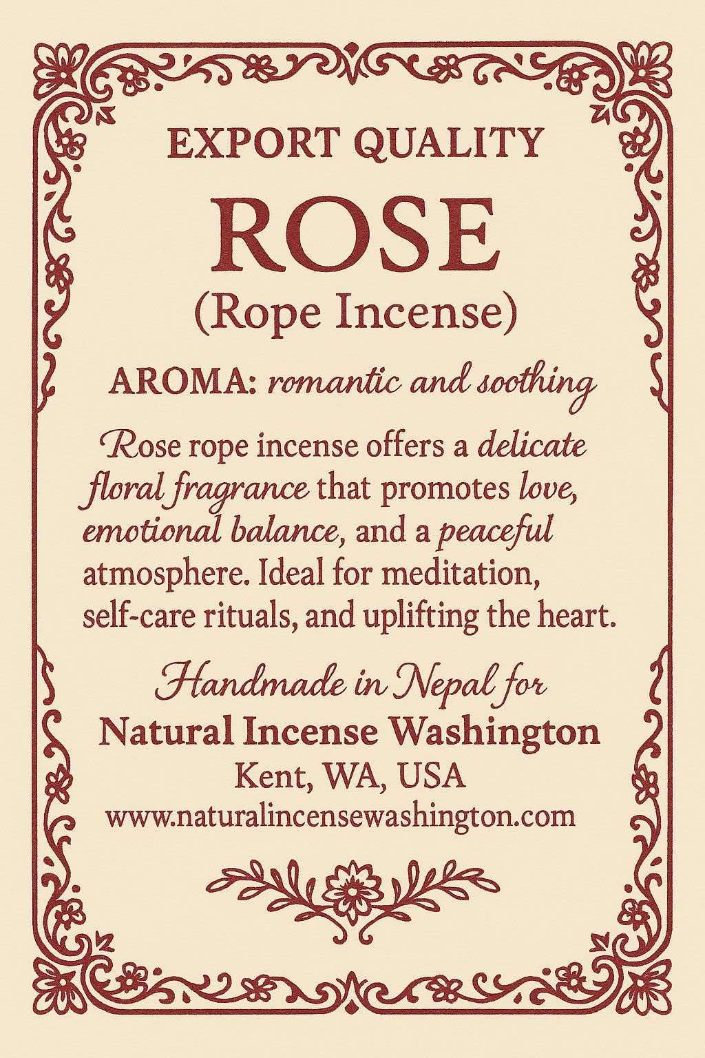 Rope Incense - ROSE - Image 2